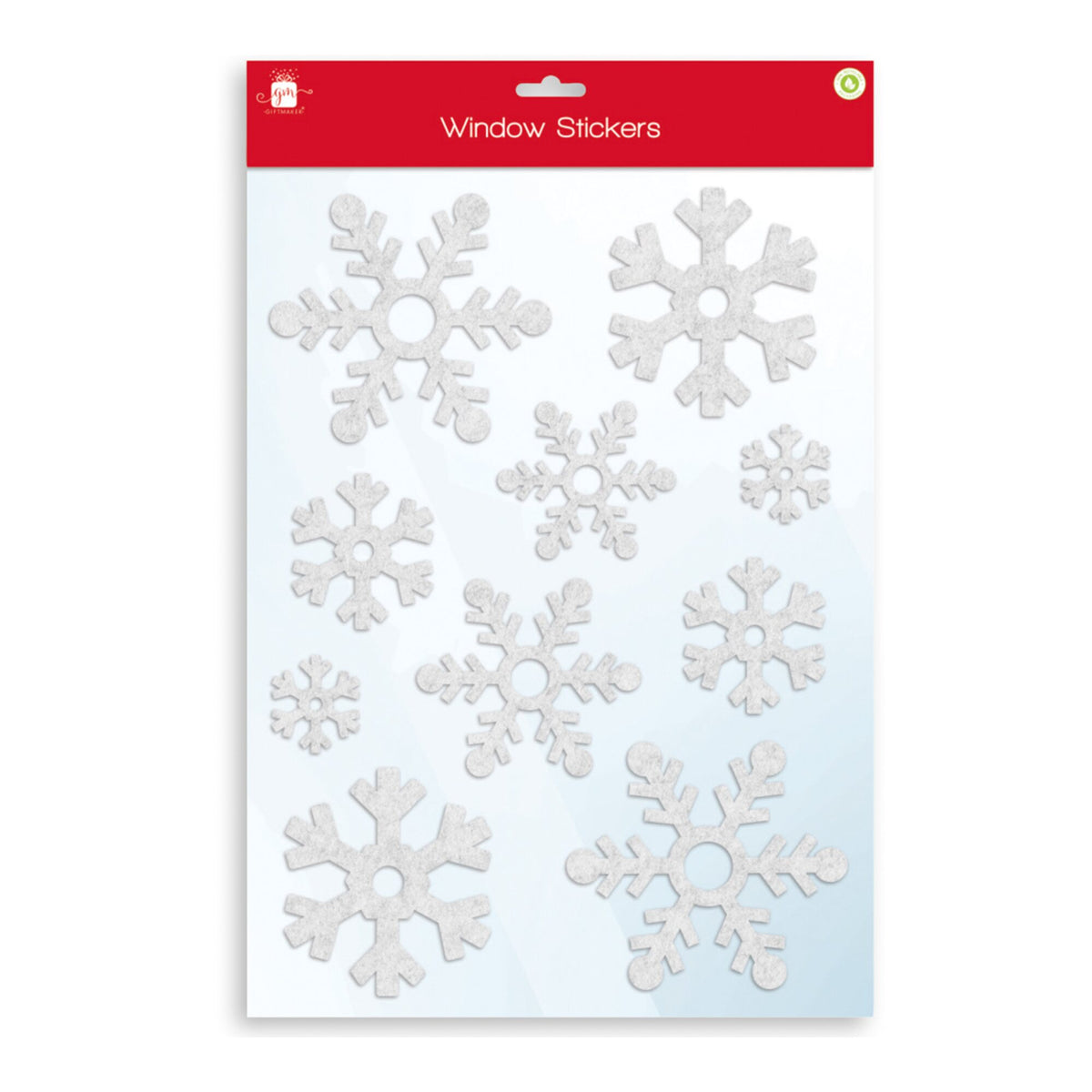 White Flock Snowflake Window Stickers Cancer Research UK