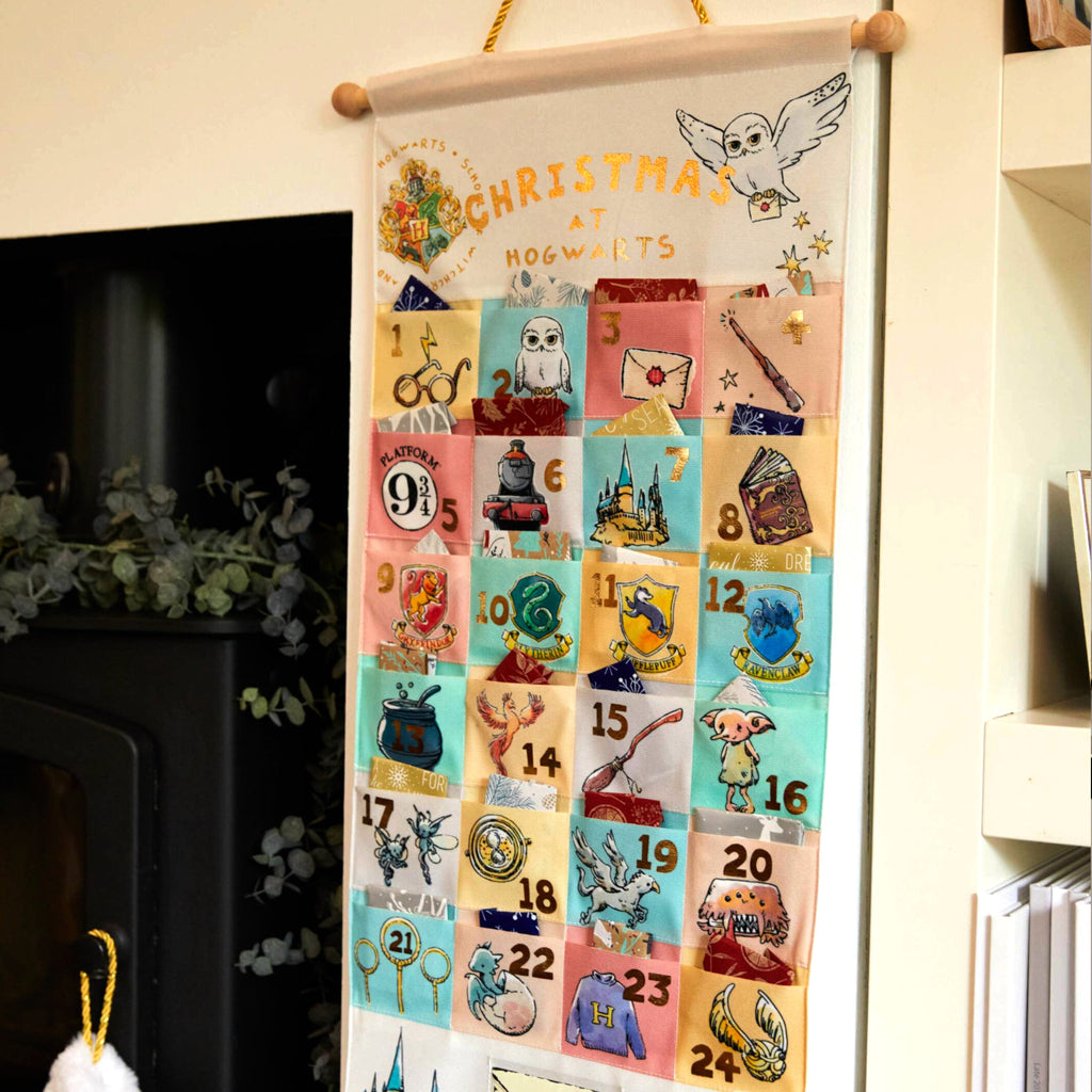 A Harry Potter hanging fabric advent calendar.