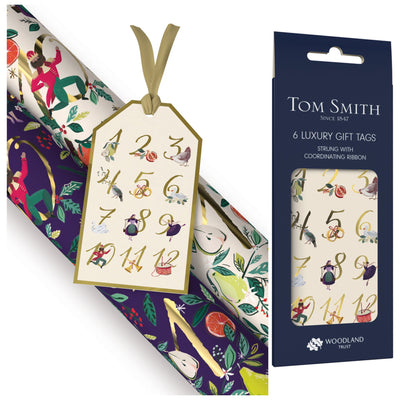 Tom Smith 12 Days of Christmas 6 Luxury Gift Tags