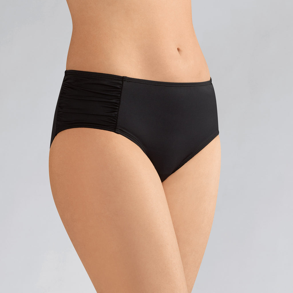 Amoena Cocos Medium Waist Bikini Briefs in Black 