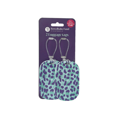 Bowelbabe Fund Green Leopard Print Travel Tag