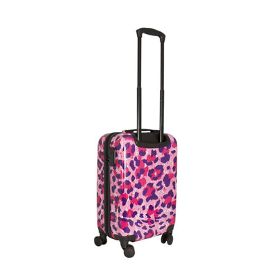 Bowelbabe Fund Pink Leopard Print Hard Shell Cabin Suitcase