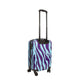 Bowelbabe Fund Blue Zebra Stripe Hard Shell Cabin Suitcase