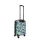 Bowelbabe Fund Green Leopard Print Hard Shell Cabin Suitcase