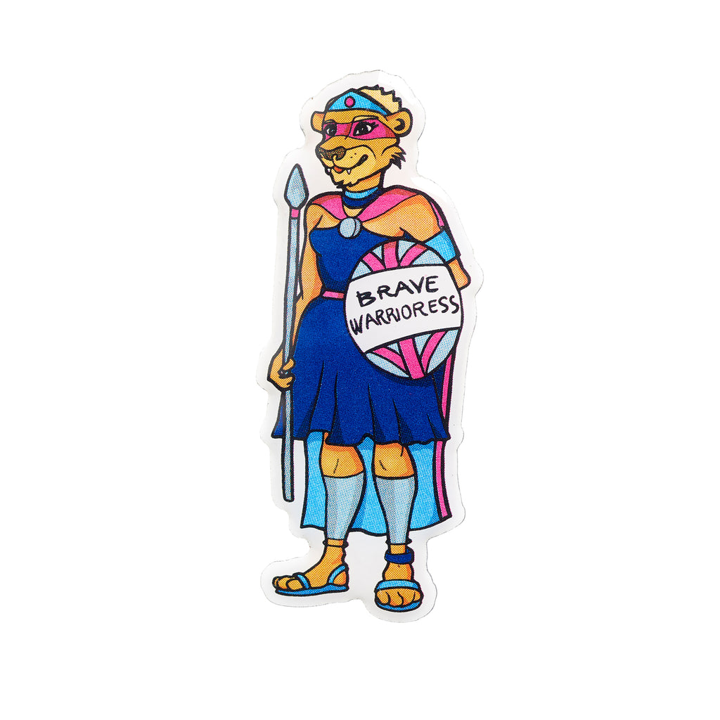 Brave Lioness Warrior Pin Badge. A thoughtful accessory for children affected by cancer.