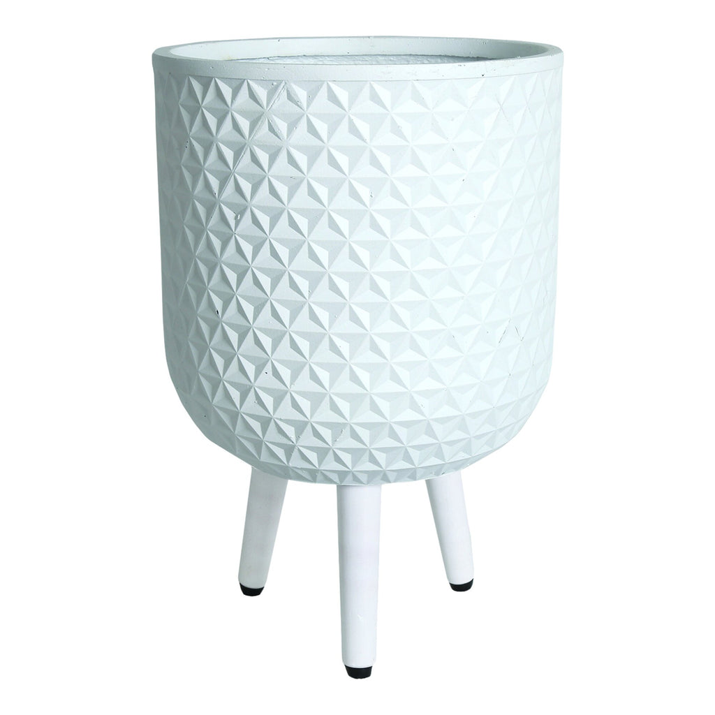 Geometric Triangle White Planter