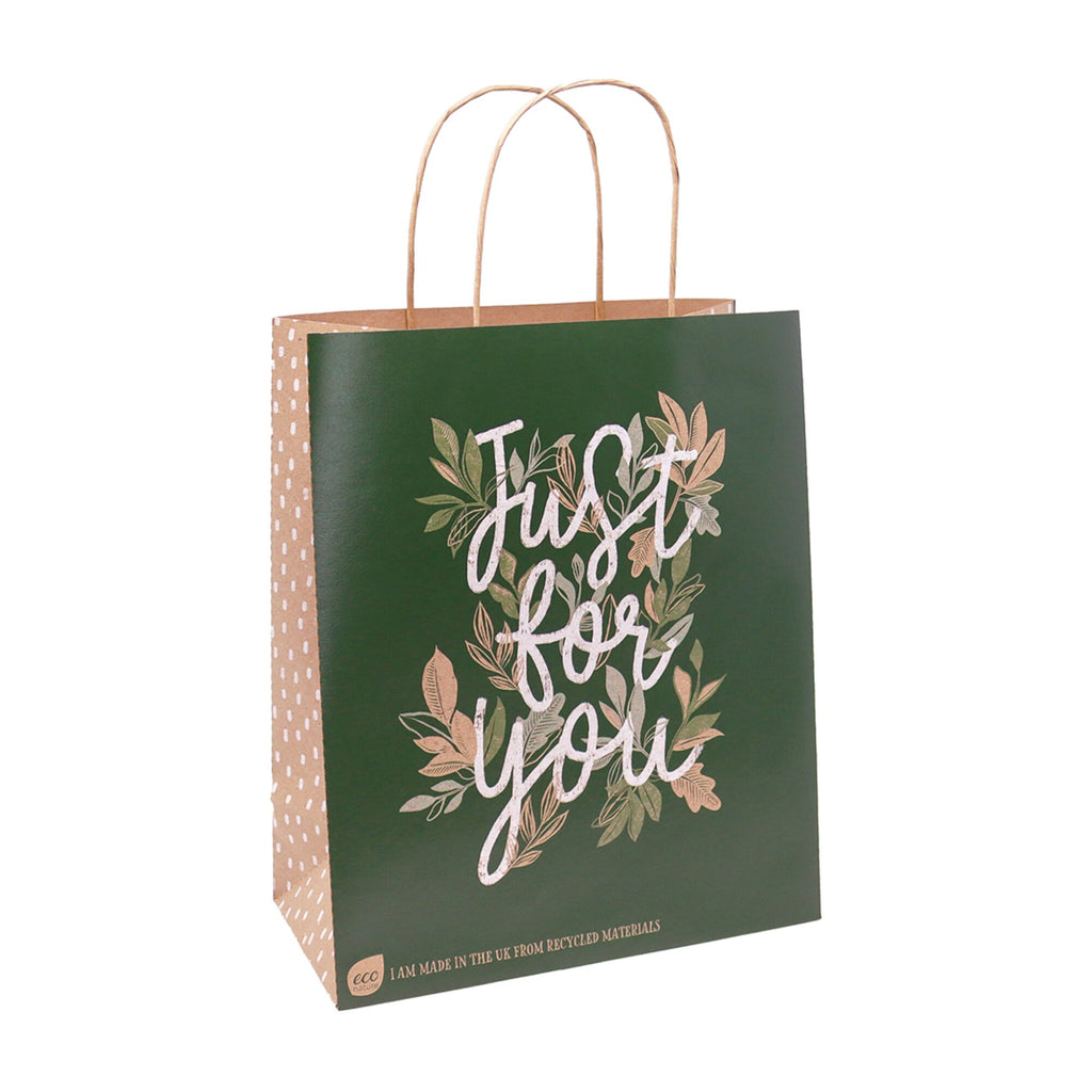 Linear Leaves Recyclable Medium Gift Bag