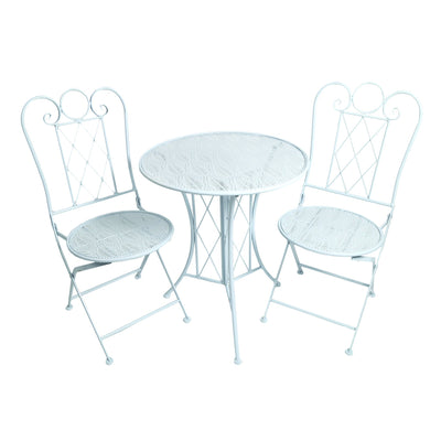 Leaf Design 2-Seater Bistro Garden Furniture Set