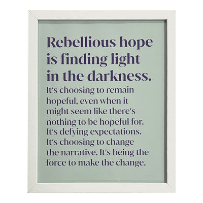 Bowelbabe Fund Framed Print - Rebellious Hope