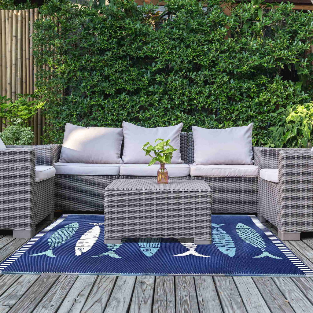 Fish Design Outdoor Rug