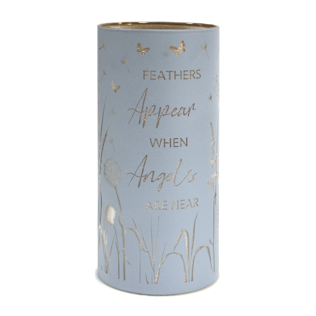 Remembrance LED Tube Light that reads feathers appear when angels are near.