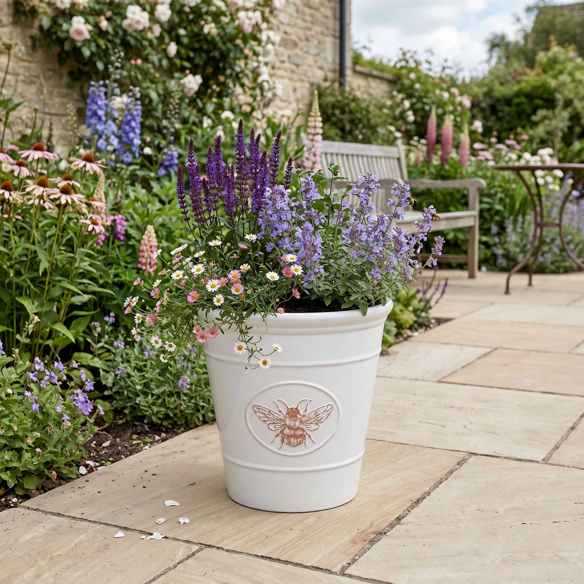 buy plant pots online uk Blenheim Planter with Bee Design