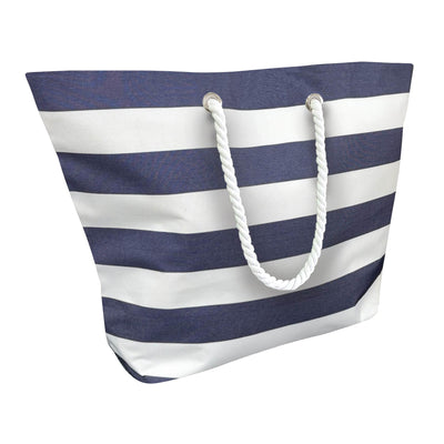 Coastal Striped Cooling Beach Bag