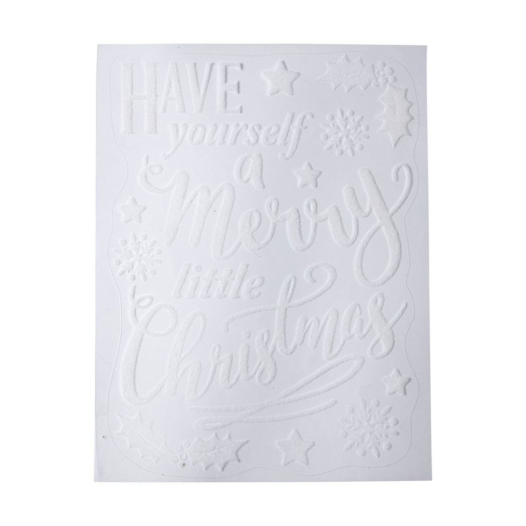 White Flock Have Yourself a Merry Little Christmas Window Stickers