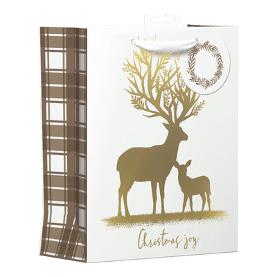 Gold Stag Gift Bag. Available in large and medium sizes.