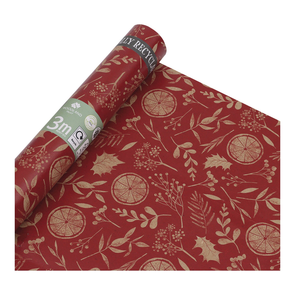 Festive Foliage Recyclable 3m Christmas Wrapping Paper