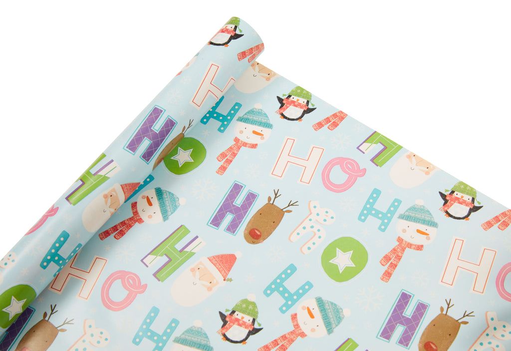 Novelty Ho Ho Ho 4m Christmas Wrapping Paper