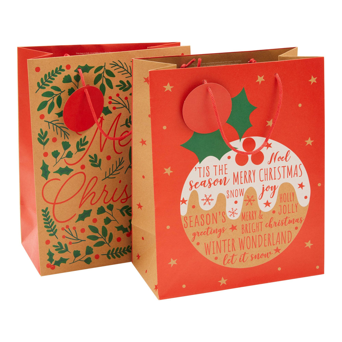 Kraft Gift Bags Large 2 Pack Cancer Research UK