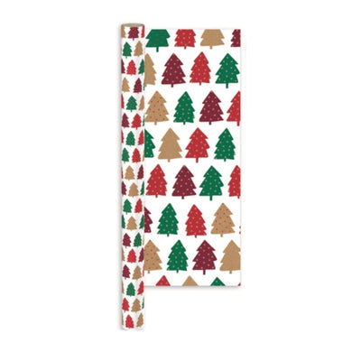 Trees Festive Fun Recyclable 2m Kraft Christmas Wrapping Paper