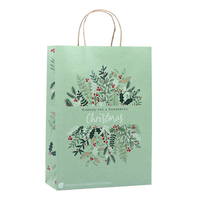 Eco Nature Winter Foliage Recycled Large Gift Bag