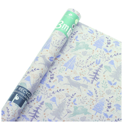 Eco Nature Woodland Scene Recyclable 3m Christmas Wrapping Paper