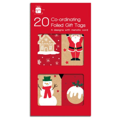 Festive Fun Kraft Gift Tags - 20 Pack