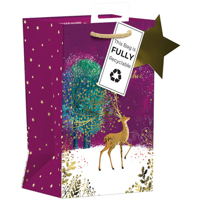Whimsical Reindeer Christmas Gift Bag
