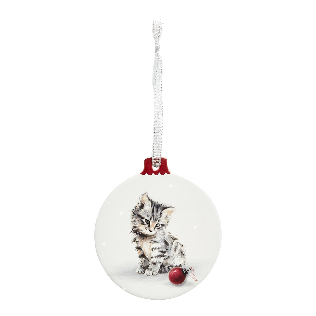 Playful Kitten Ceramic Bauble