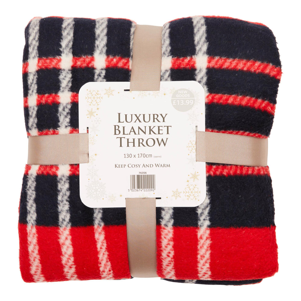 Luxury Plaid Blanket Throw