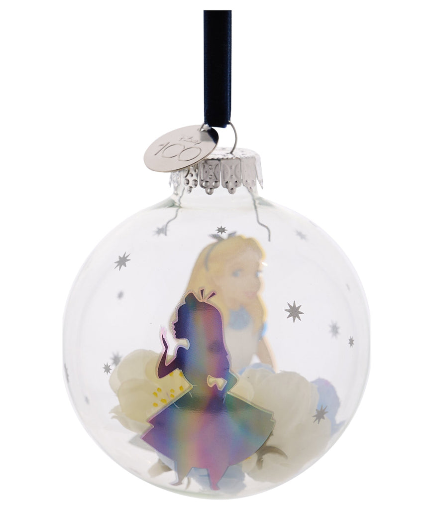 Disney 100 Alice in Wonderland Glass Bauble