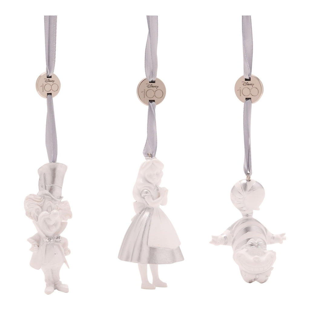 Disney 100 Set of 3 Alice In Wonderland Hanging Decorations