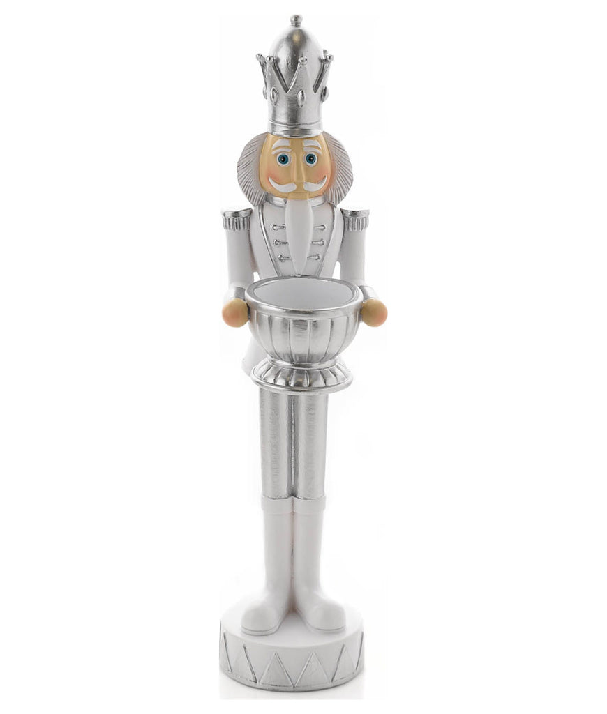 Nutcracker Silver Candle Holder