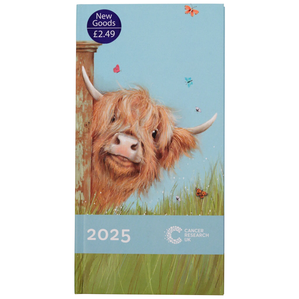 Cancer Research UK Pocket Diary 2025 - Highland Cow