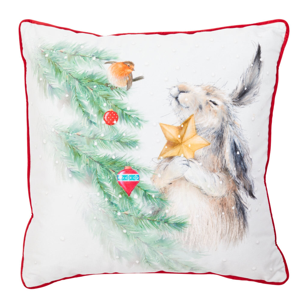 Hettie the Hare Velvet Cushion