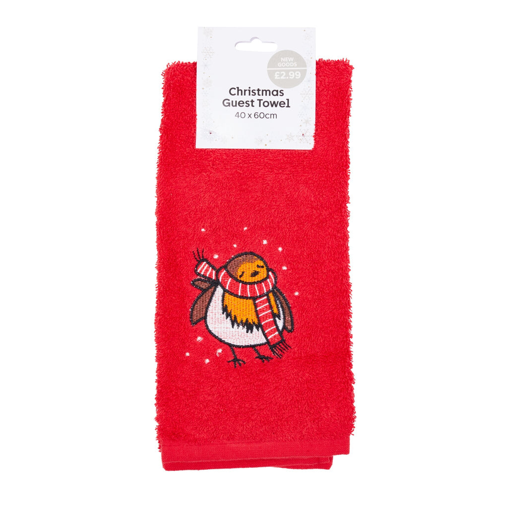 Robin with Scarf Guest Towel