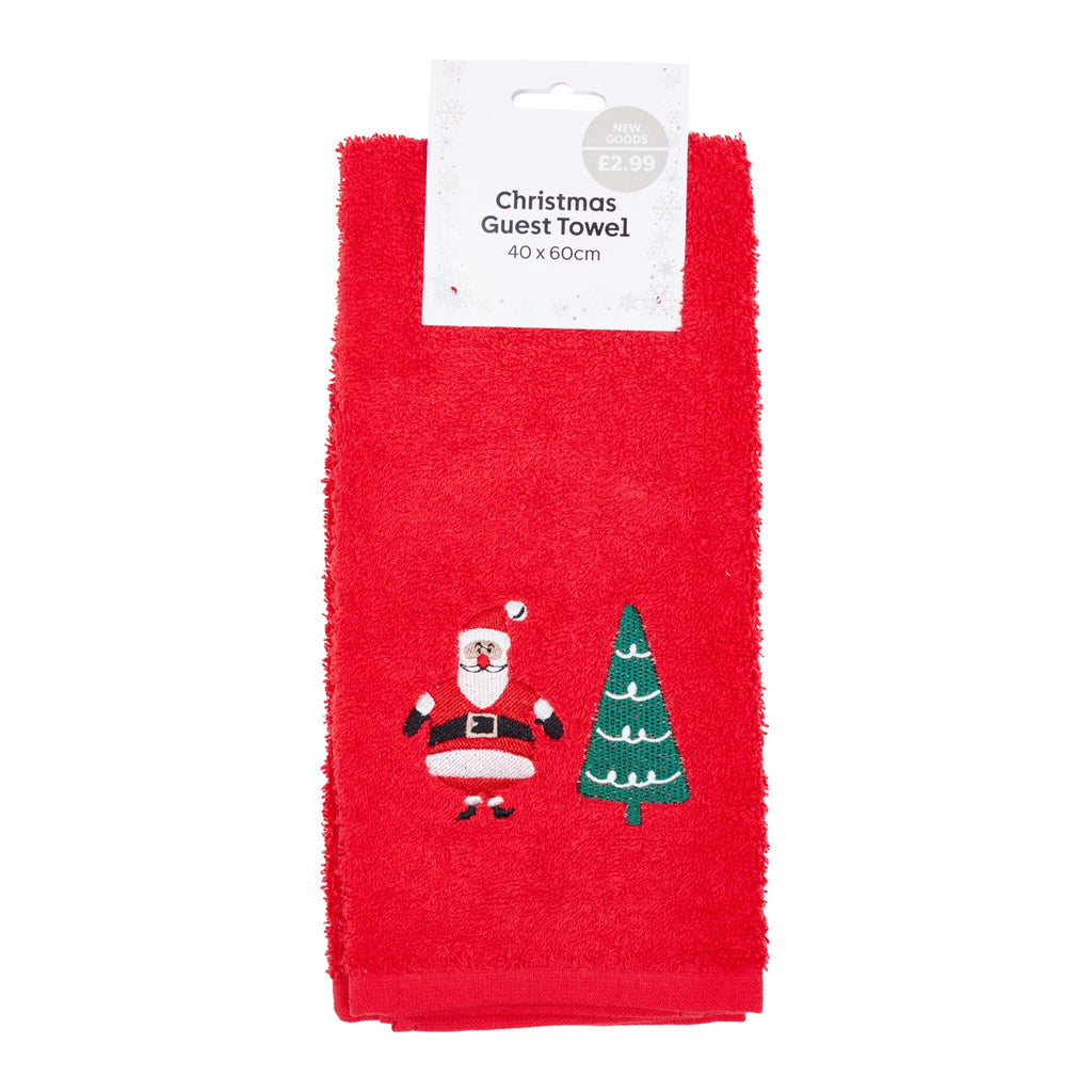 Tree and Santa Guest Towel