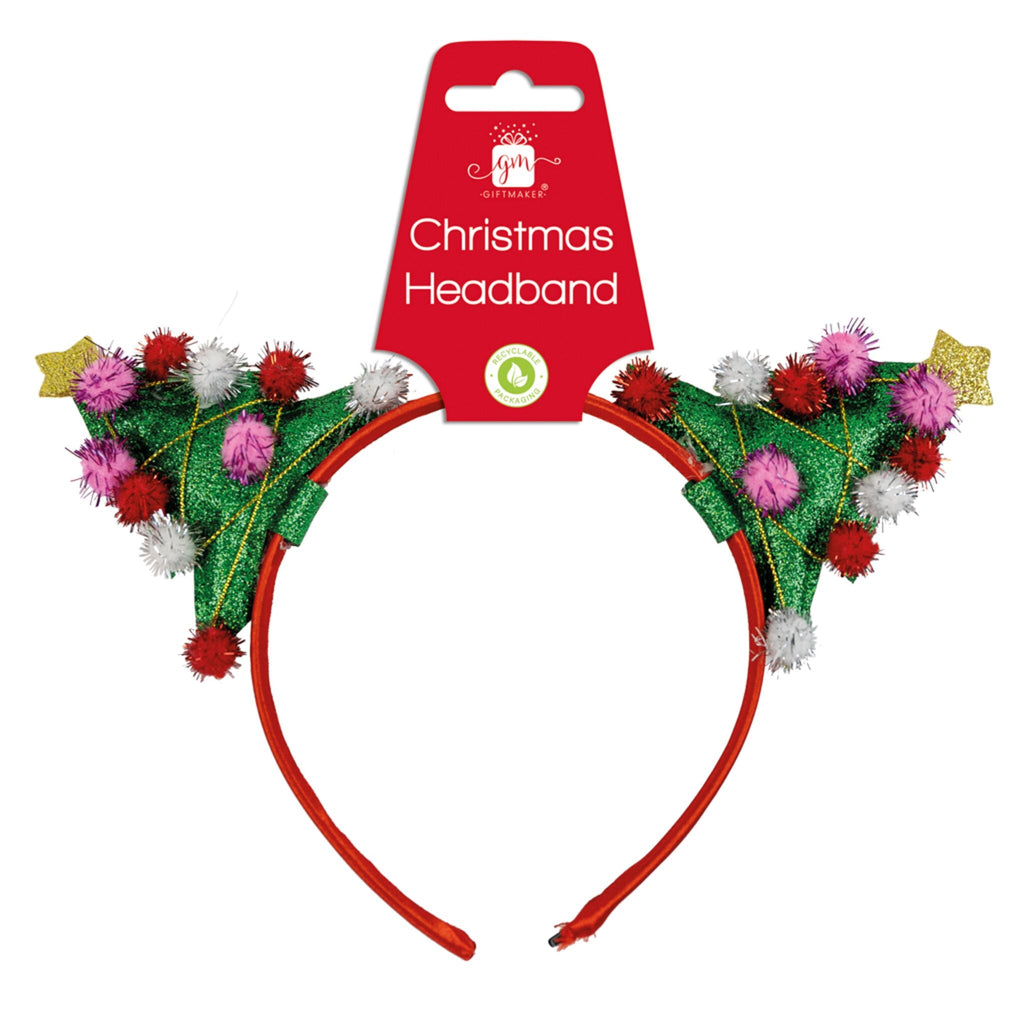 Pom-Pom Christmas Tree Headband