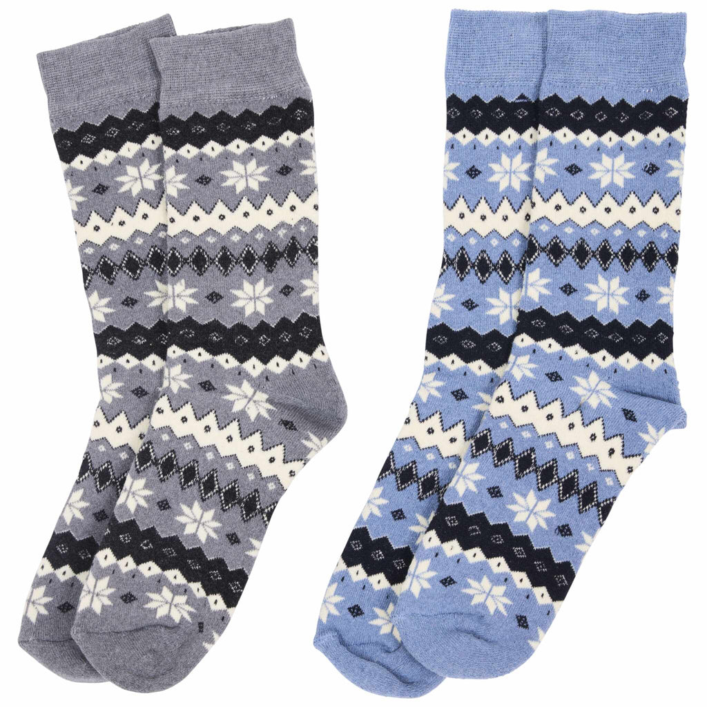 Snowflake, Christmas-jumper inspired men's socks.