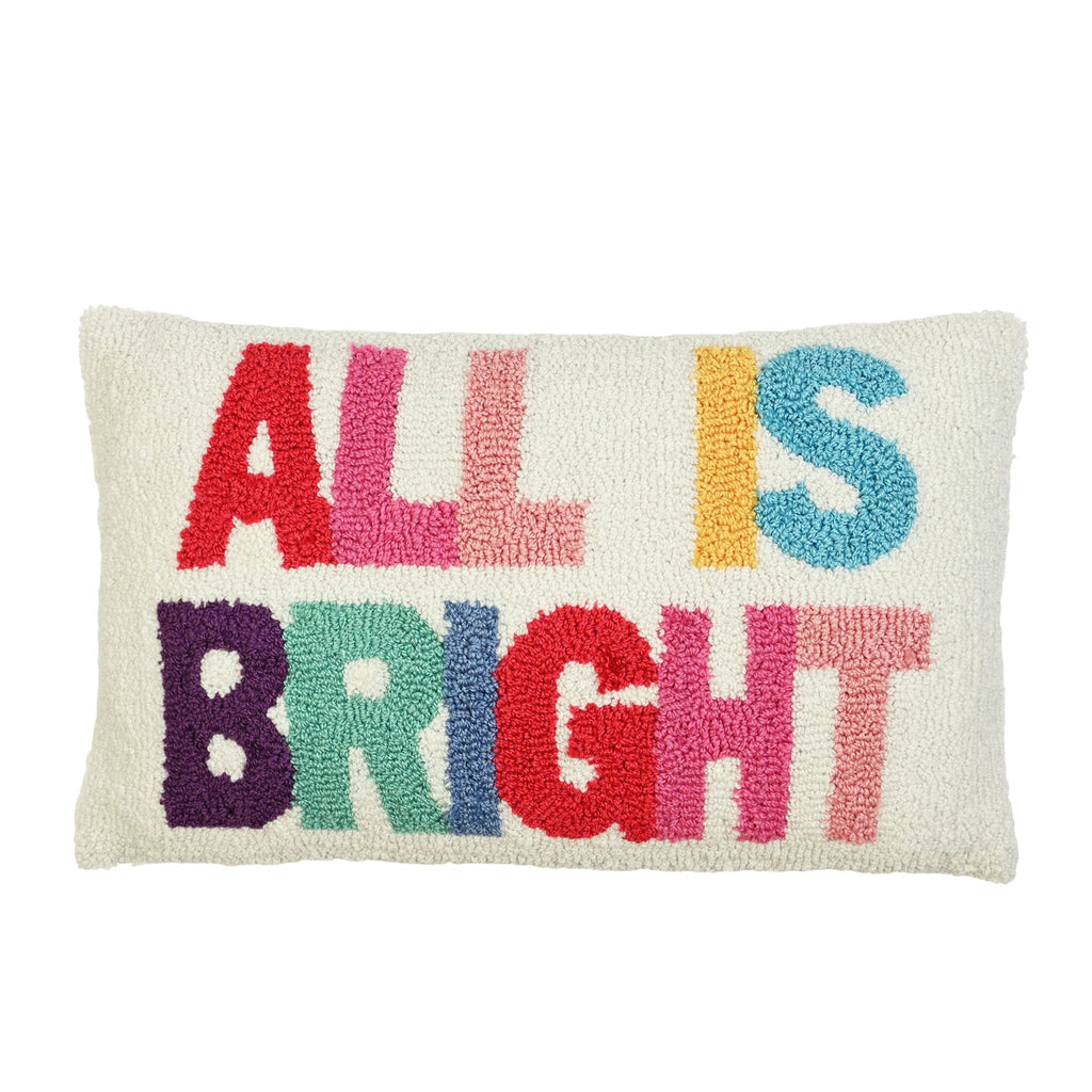 All is Bright Hook Christmas Cushion. A stunning Christmas decor piece. Throw onto sofas, chairs and stools over the festive season. 