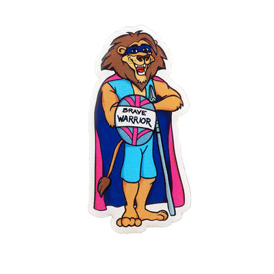 Brave Lion Warrior Pin Badge. Send love, support and positivity to the child you love who has been affected by cancer with this brave warrior pin badge. 