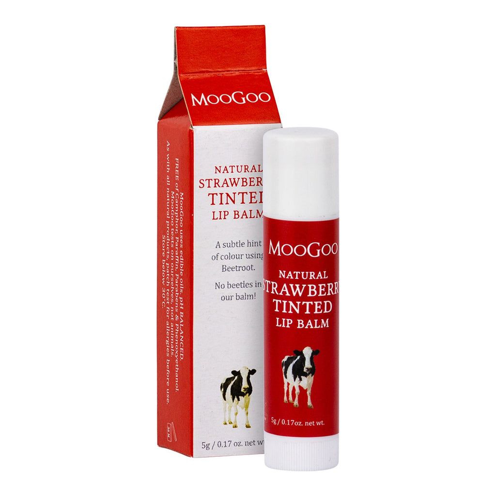 MooGoo Natural Lip Balm - Strawberry Tinted