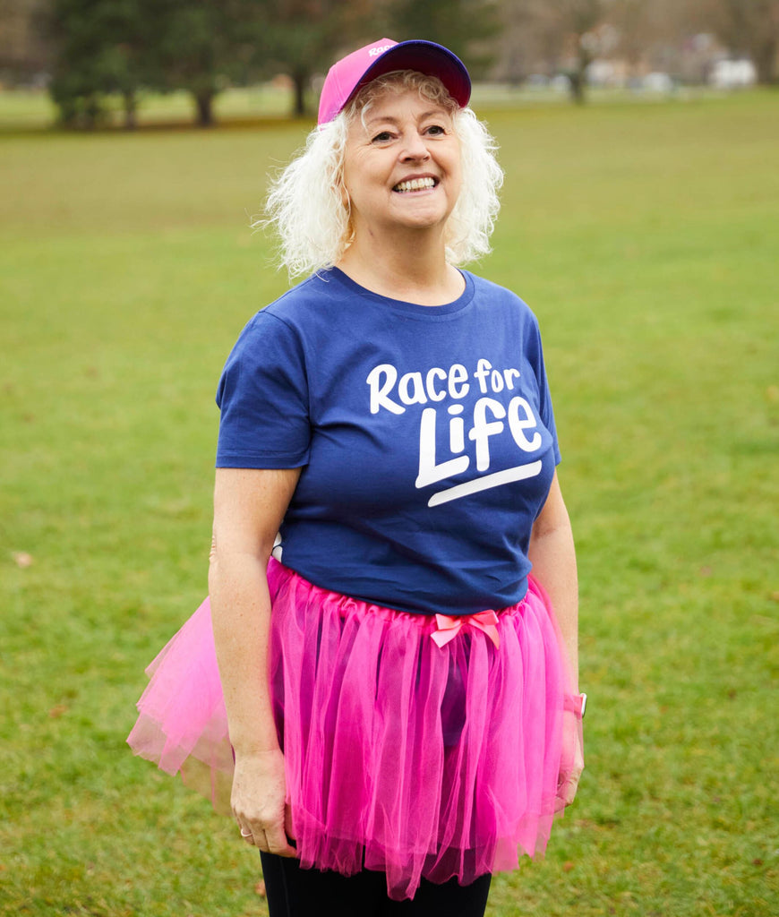 Race for Life Ladies Blue Fitted T-Shirt