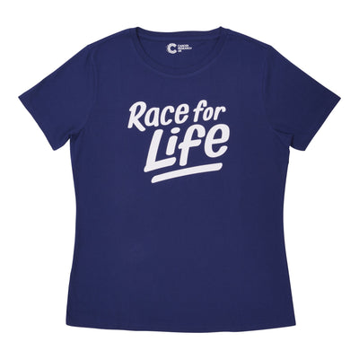 Race for Life Ladies Blue Fitted T-Shirt