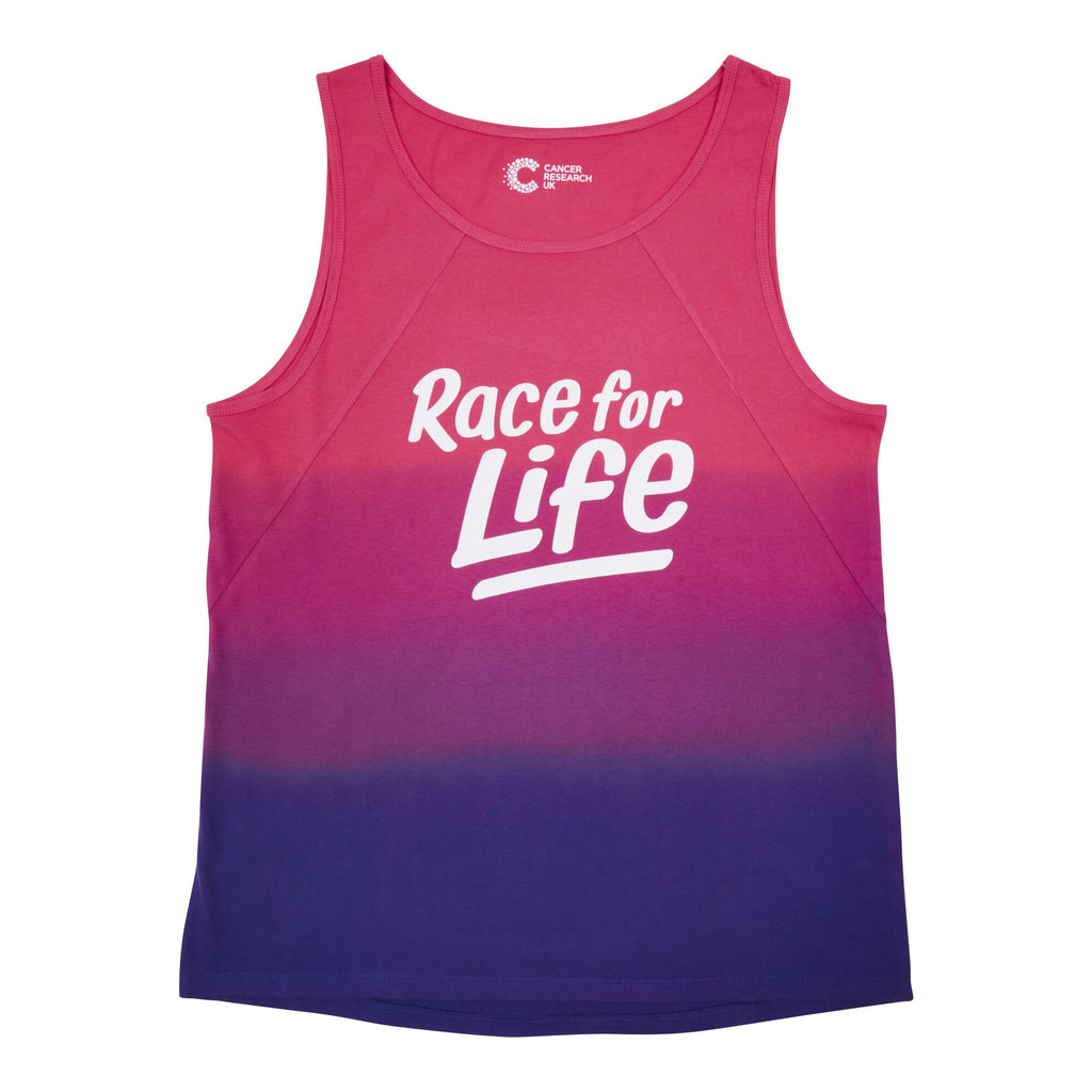 Race for Life Ladies Pink Ombre Loose Fit Vest