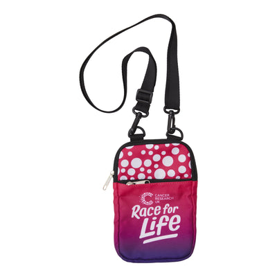 Race for Life Pink Ombre Phone Holder Bag