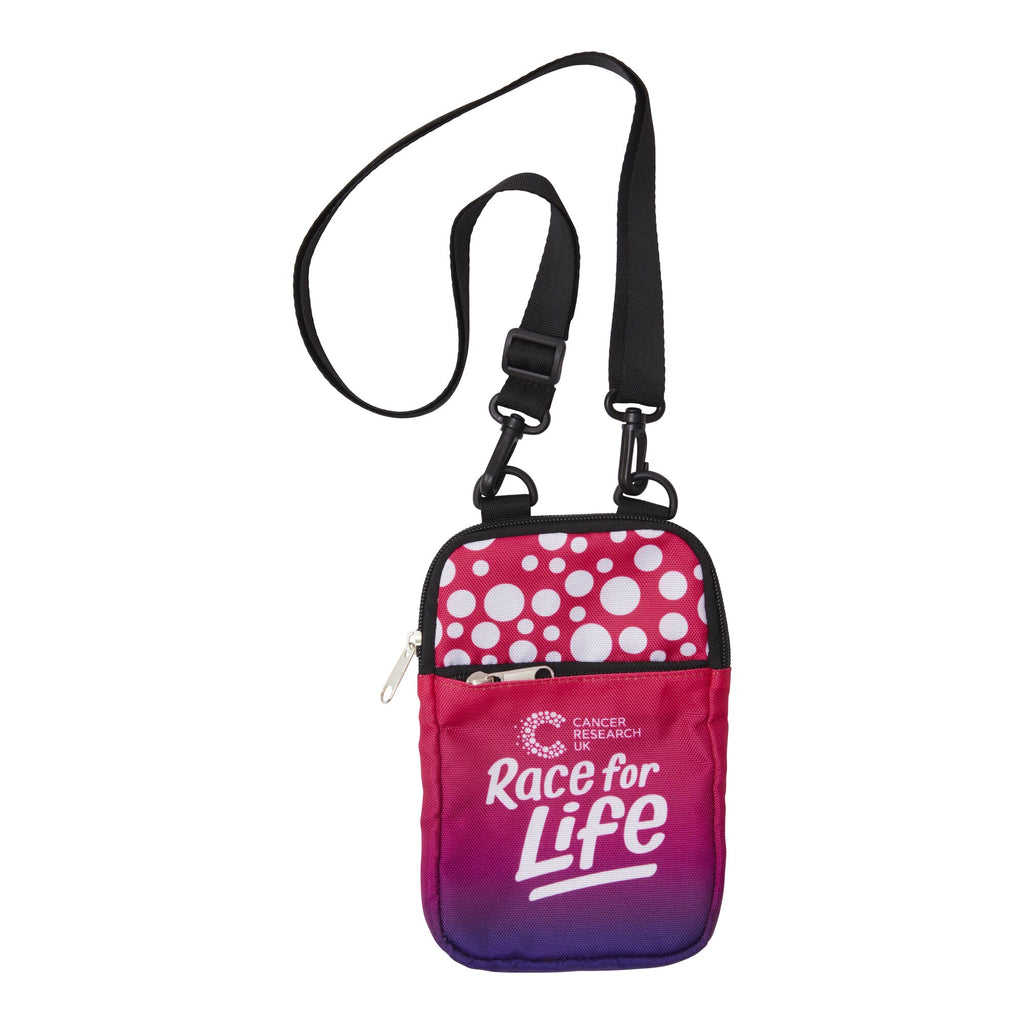 Race for Life Pink Ombre Phone Holder Bag