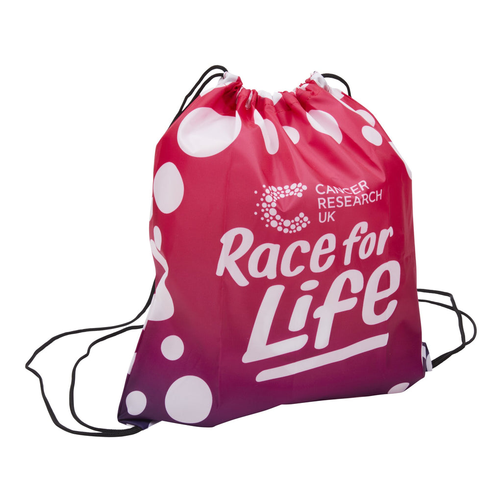 Race for Life Pink Ombre Drawstring Bag