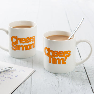 Sunday Brunch Pair of Cheers Tim and Simon Mugs
