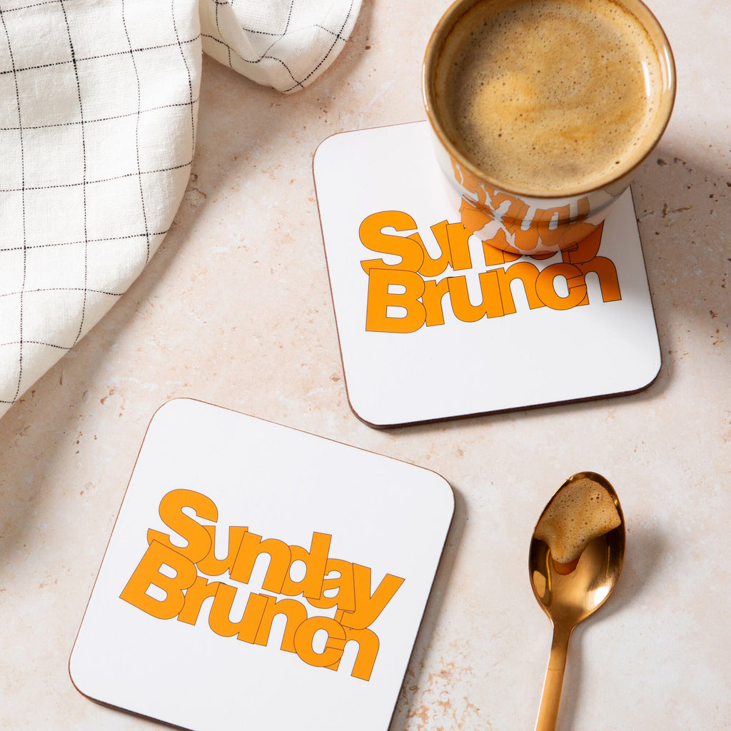 Sunday Brunch Set of 4 Coasters