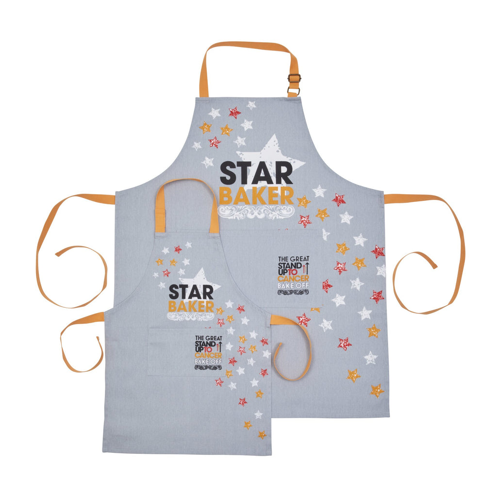 The Great Stand Up To Cancer Bake Off 2023 Star Baker Adult & Kid Apron Bundle